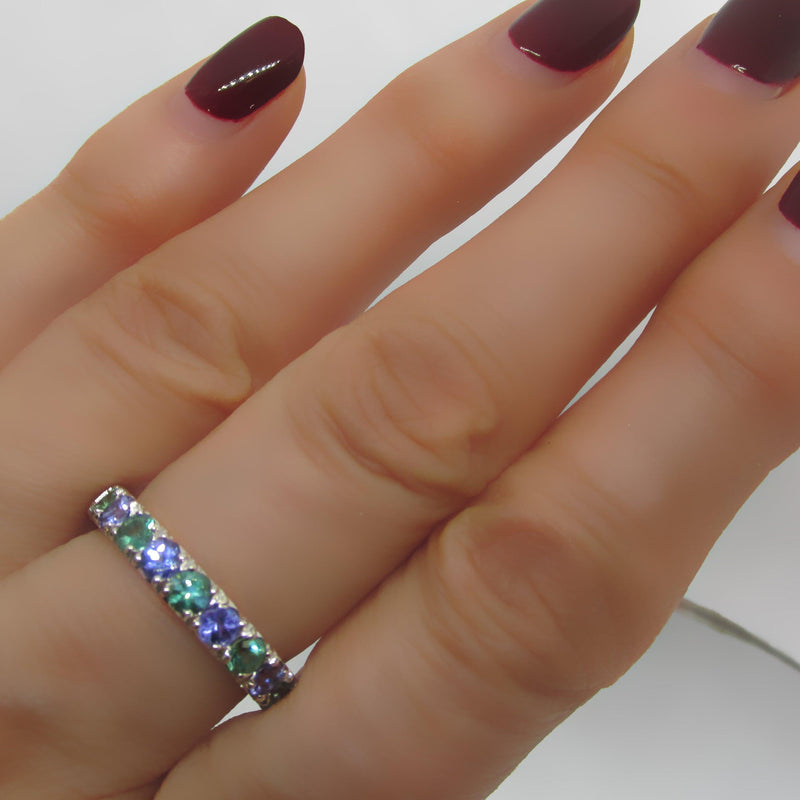 Half Eternity Gemstone Ring - Thenetjeweler
