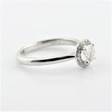 Platinum Diamond Halo Engagement Ring - Thenetjeweler
