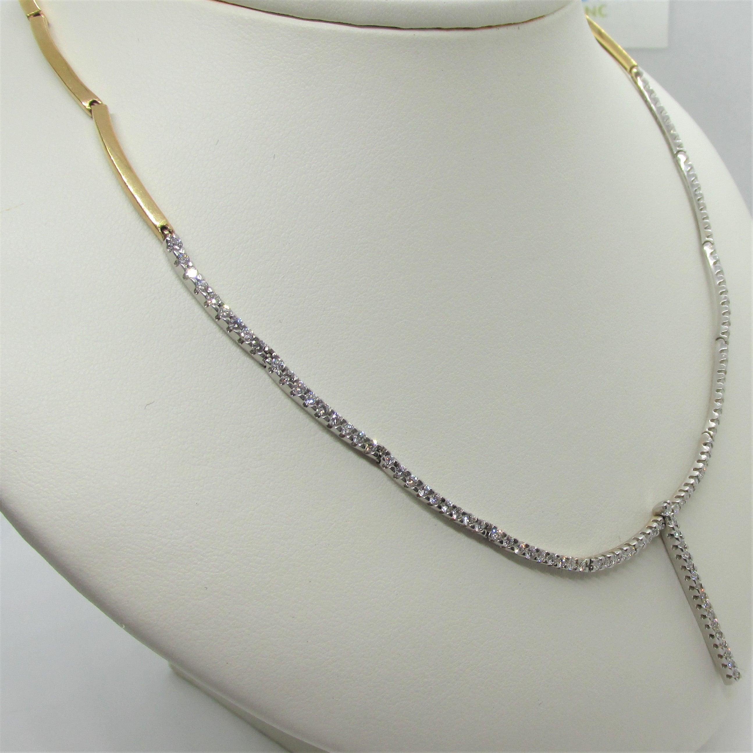 Diamond Drop Bar Necklace - Thenetjeweler