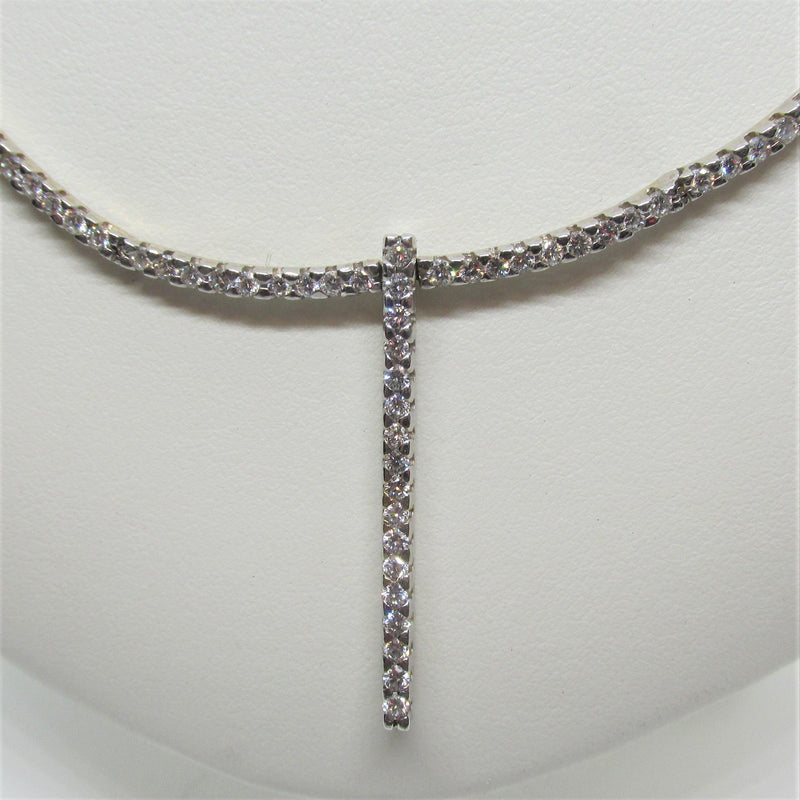 Diamond Drop Bar Necklace - Thenetjeweler