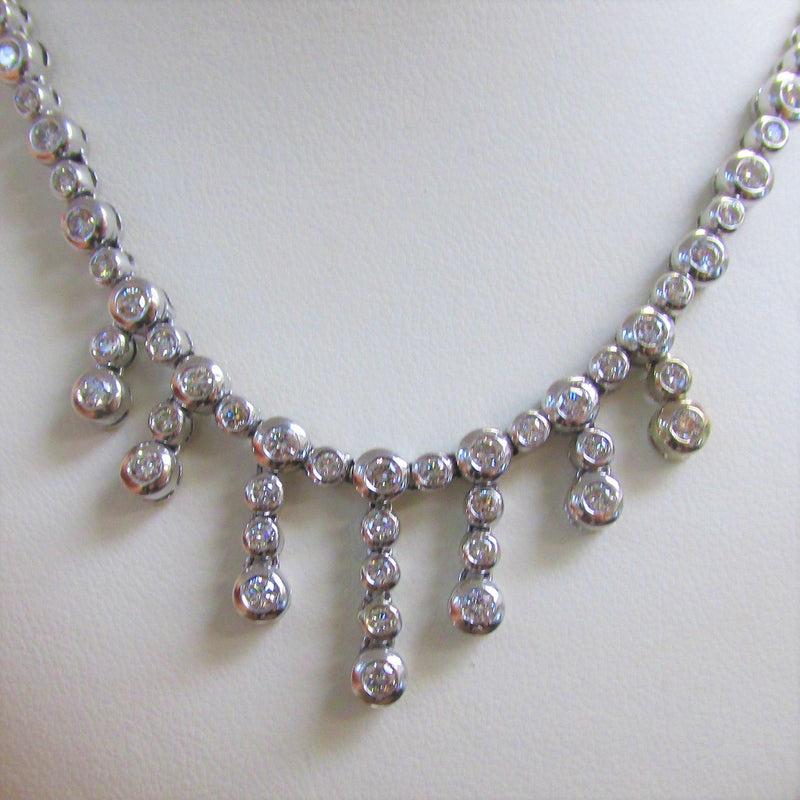 Tennis Diamond Drop Necklace - Thenetjeweler
