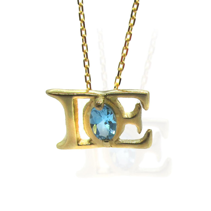 DE Pendant Necklace 14K Yellow Gold - Thenetjeweler