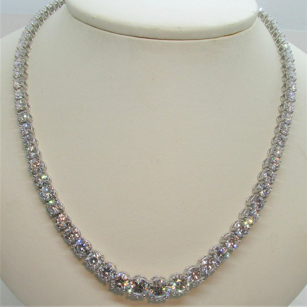 Graduated Diamond Tennis Necklace - Thenetjeweler