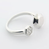 Open Ring Sterling Silver CZ - Thenetjeweler