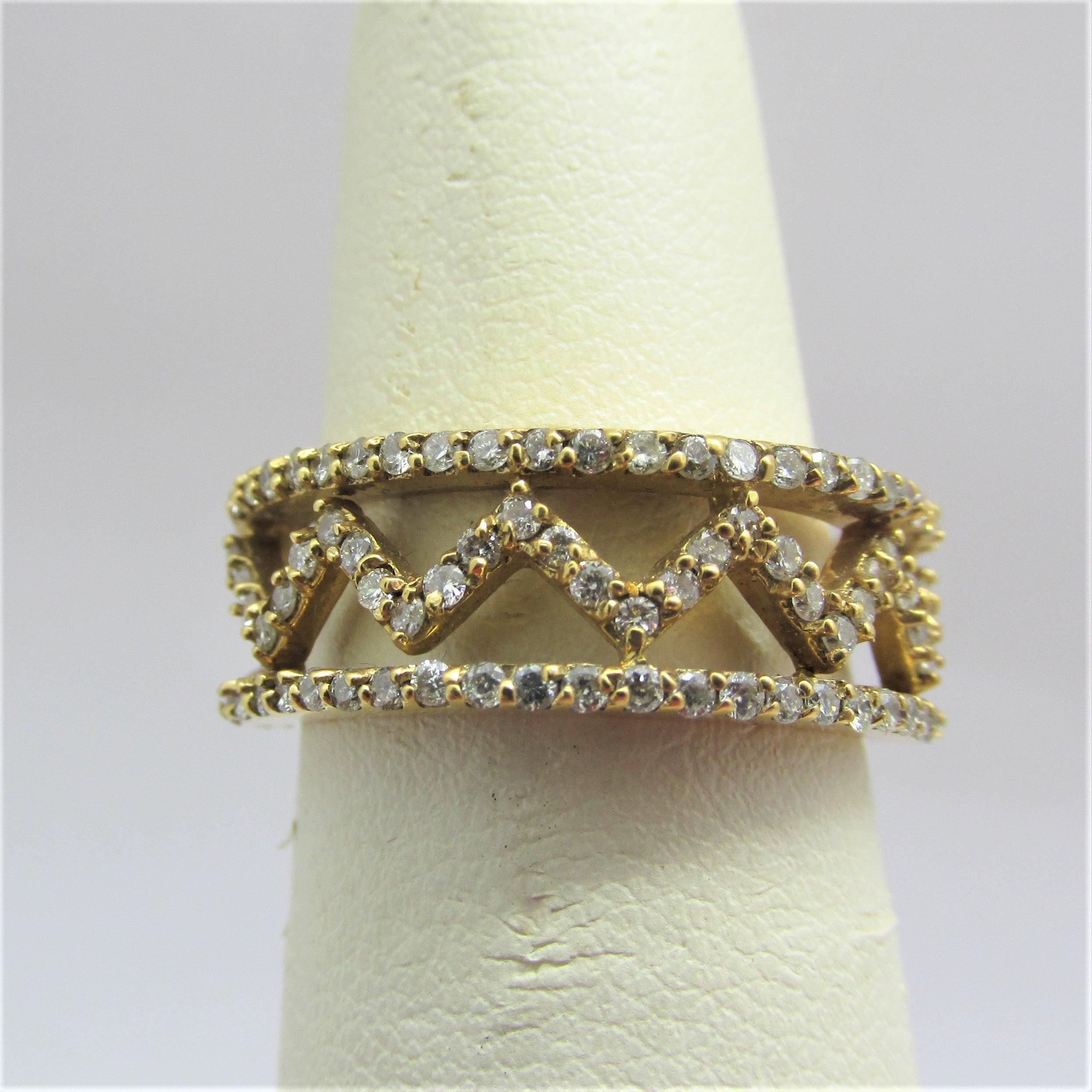 Zig Zag Diamond Band - Thenetjeweler