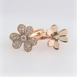 Flower Ring 18K Rose Gold with Diamond - Thenetjeweler