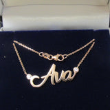 Name Necklace with Diamonds 14K Gold - Thenetjeweler