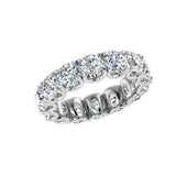 5.10 ct Round Cut Diamond Eternity Wedding Band Ring - Thenetjeweler