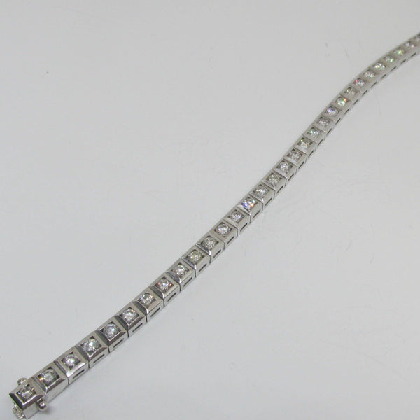 Channel-Set Round Diamond Tennis Bracelet - Thenetjeweler