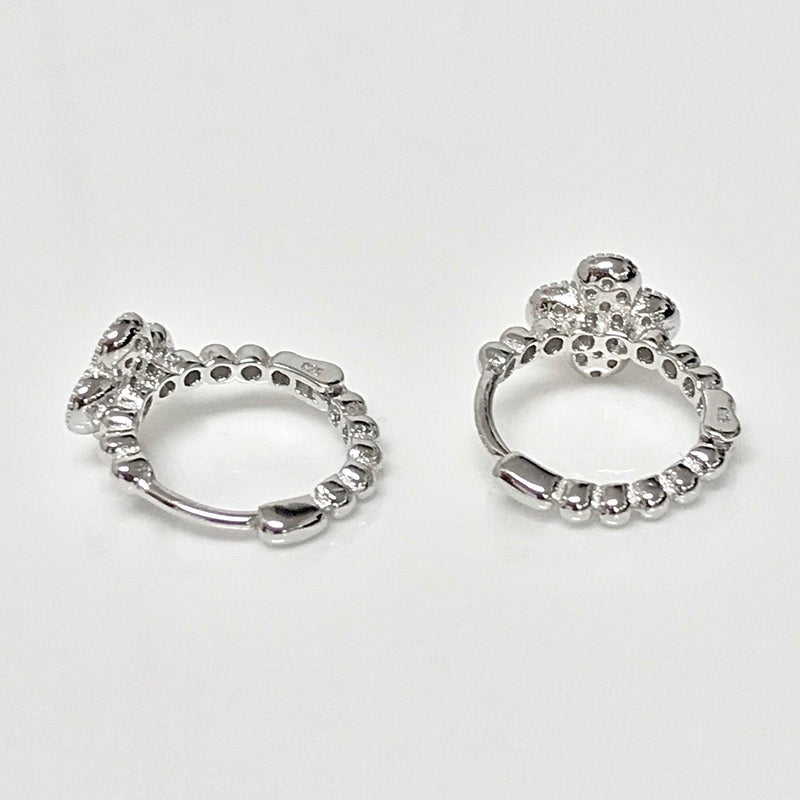 Ring Earrings Set in Sterling Silver with Cubic Zirconia - Thenetjeweler
