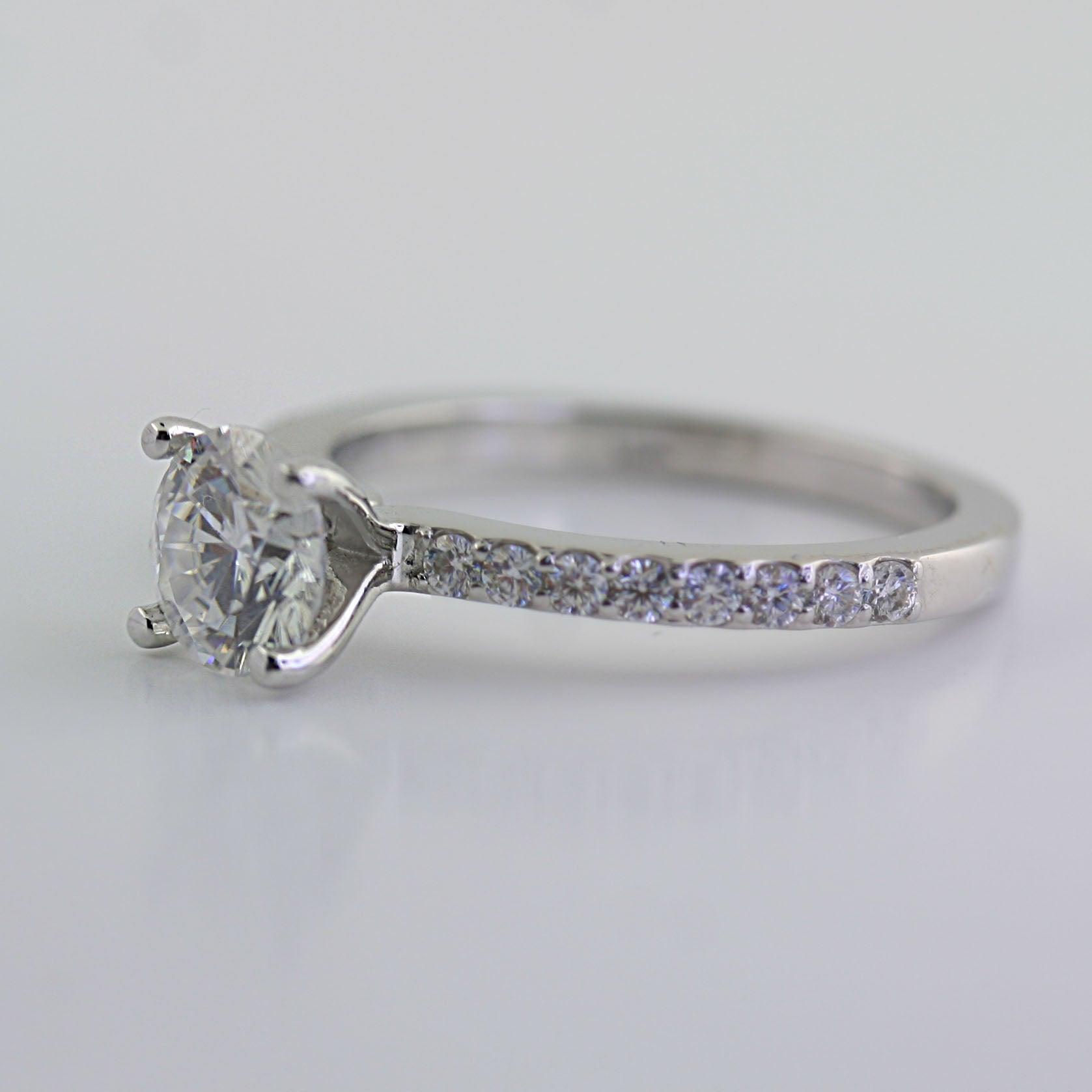 Round Cut Moissanite Engagement Ring - Thenetjeweler