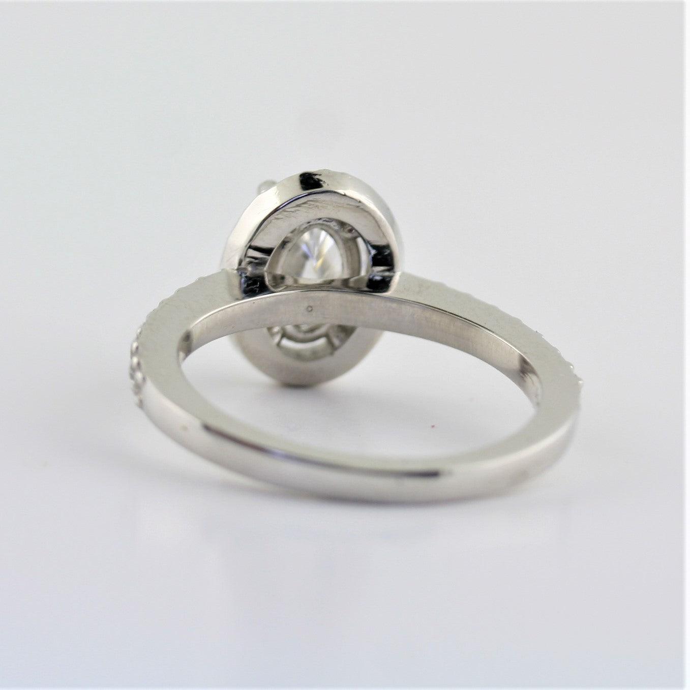 Oval Halo Moissanite Ring - Thenetjeweler