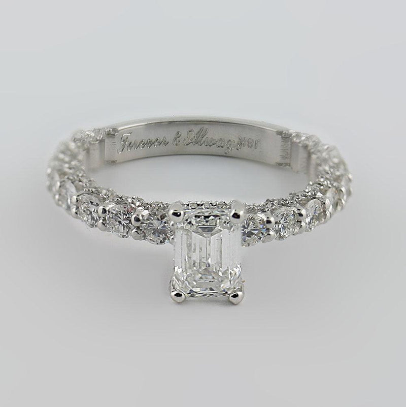 Chris & Nat Emerald Cut Diamond Engagement Ring - Thenetjeweler