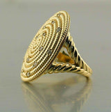 Diamond Ring Cable coil Design 14K Yellow Gold - Thenetjeweler