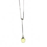 Lemon Quartz & Diamond Pendant Necklace - Thenetjeweler