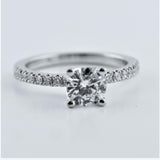 Diamond Engagement Ring with Heart Prongs - Thenetjeweler