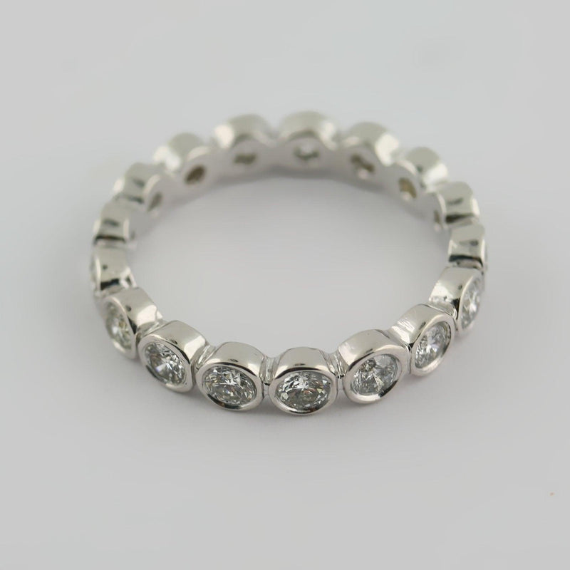 Bezel-Set Round Diamond Eternity Band - Thenetjeweler