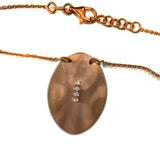 Italian Bronze Tone Sterling Silver Drop Necklace - Thenetjeweler
