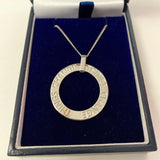 "Things Change" Personalized Circle Pendant Necklace - Thenetjeweler