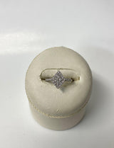 Rhombus engagement Ring Round Diamonds - Thenetjeweler
