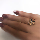 Flower Ring 18K Rose Gold with Diamond - Thenetjeweler