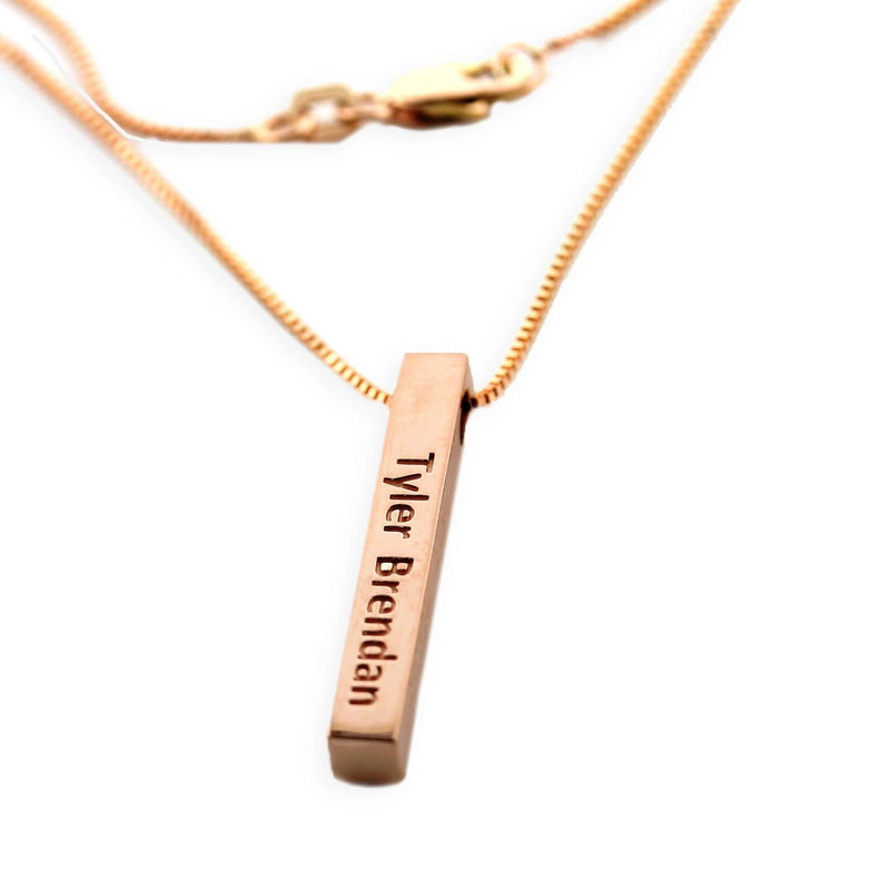 Bar pendant necklace with Name - Thenetjeweler