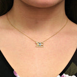 DE Pendant Necklace 14K Yellow Gold - Thenetjeweler