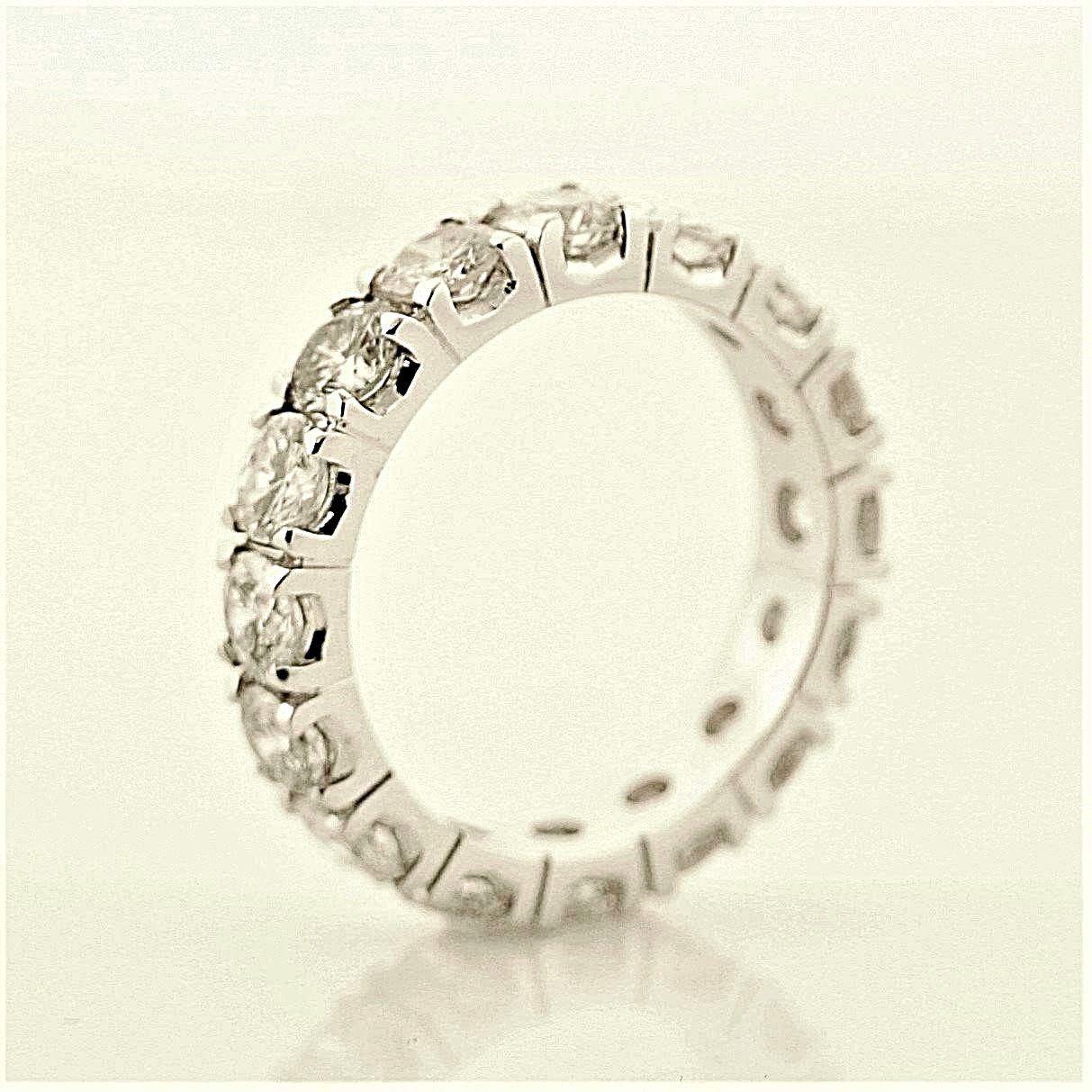 3.80 cwt Diamond Eternity Ring Band 18K Gold - Thenetjeweler