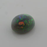 4.67 carat Australian Dark Opal Cabochon Play of Color Green-Orange Blue Tone - Thenetjeweler