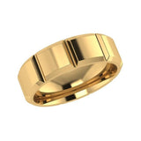 Patterned Men's Wedding Band Rose Gold 7.0mm - Thenetjeweler