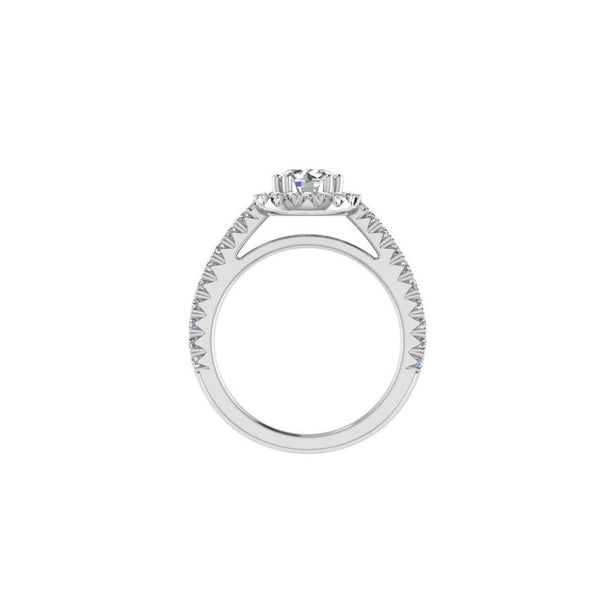 Round Halo Diamond Engagement Ring 0.43 ct.tw. - Thenetjeweler