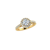 Round Halo Diamond Engagement Ring 0.43 ct.tw. - Thenetjeweler