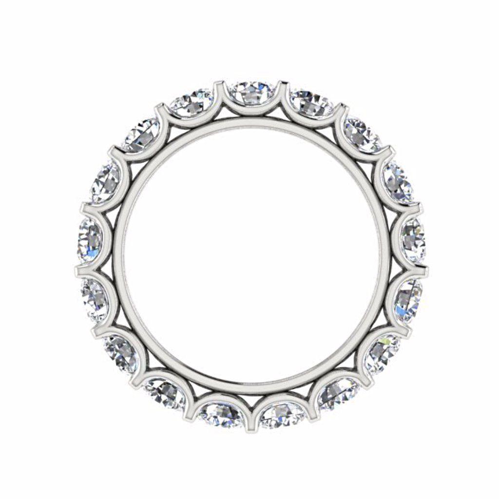 Round Diamond Eternity Band Ring, 3.40 ct.tw 18K Gold - Thenetjeweler