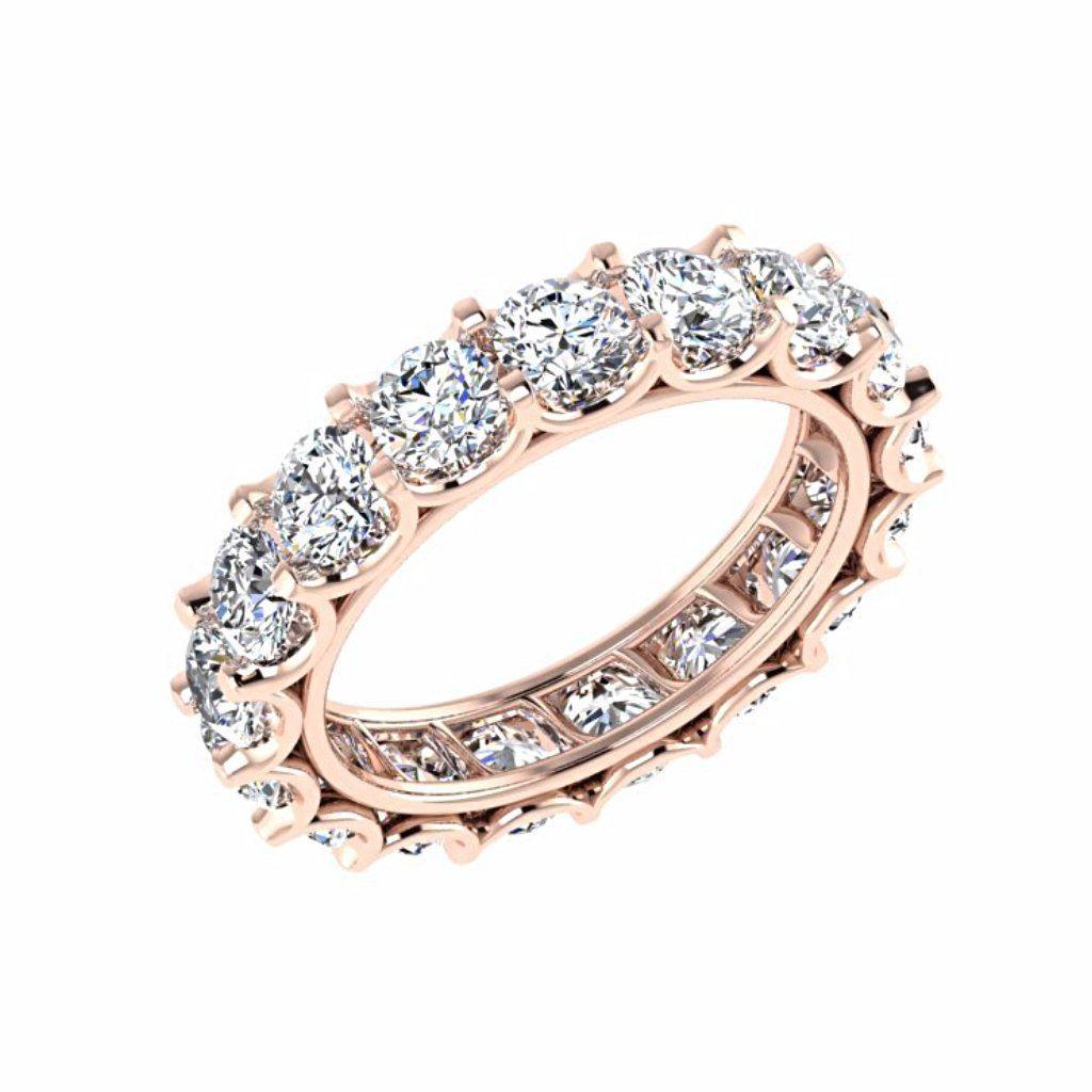 Round Diamond Eternity Band Ring, 3.40 ct.tw 18K Gold - Thenetjeweler