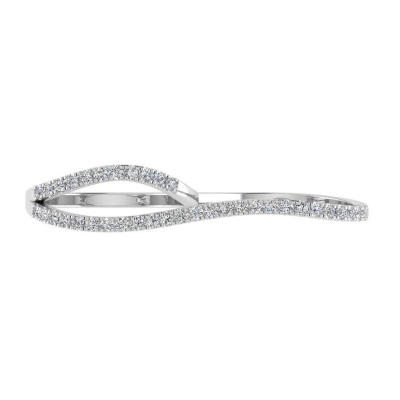Diamond Two Finger Ring - Thenetjeweler