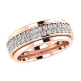 Double Row Diamond Eternity Ring 18K Gold (1.21 ct. tw) - Thenetjeweler