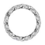 Pave Diamond Twist Eternity Ring Band 18K Gold (1.20 ct. tw.) - Thenetjeweler