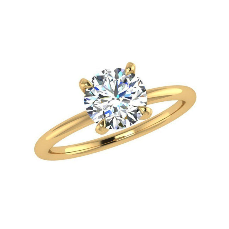 Solitaire Diamond Engagement Ring 18K Gold - Thenetjeweler