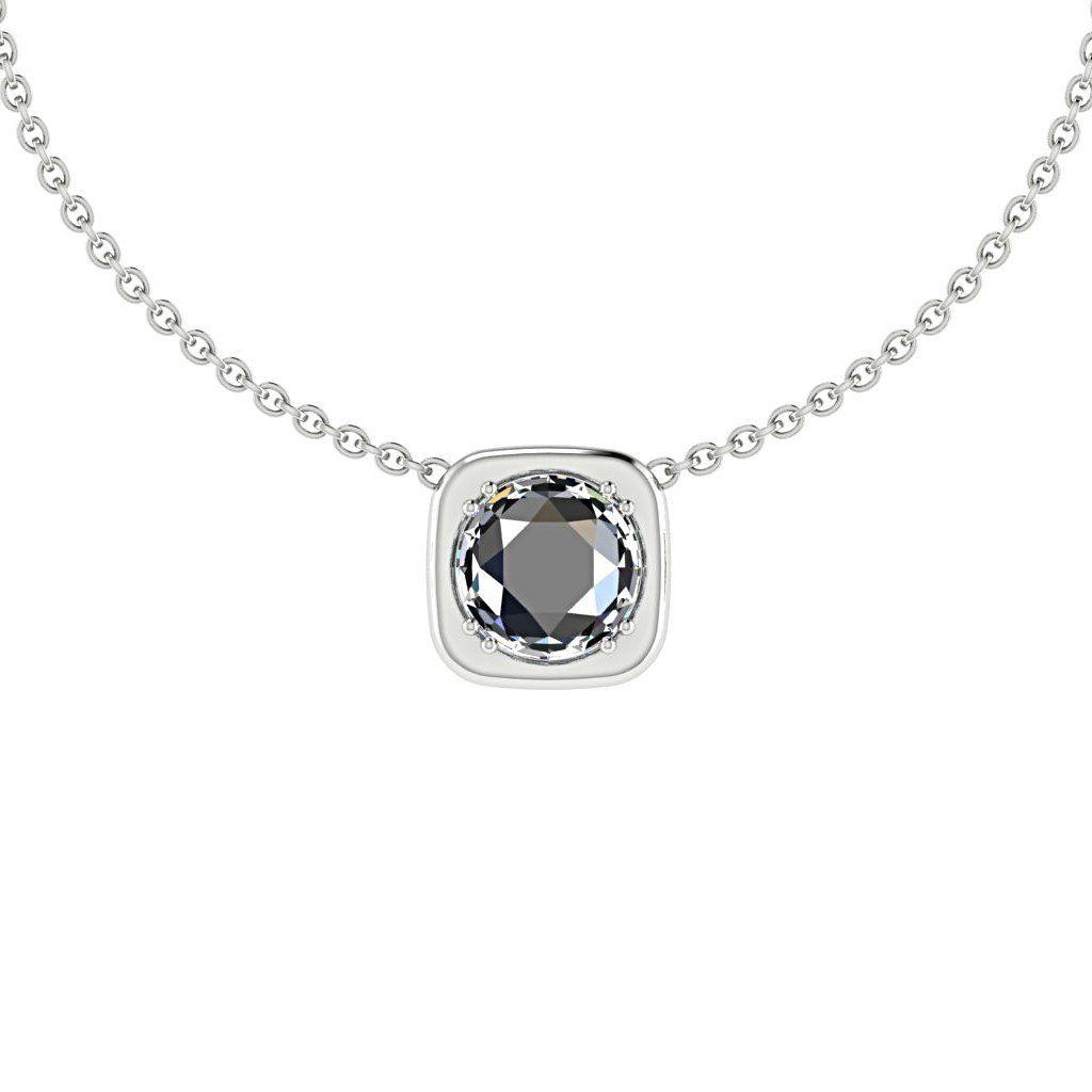Rose Cut Diamond Pendant 18K Gold (2 ct. tw.) - Thenetjeweler