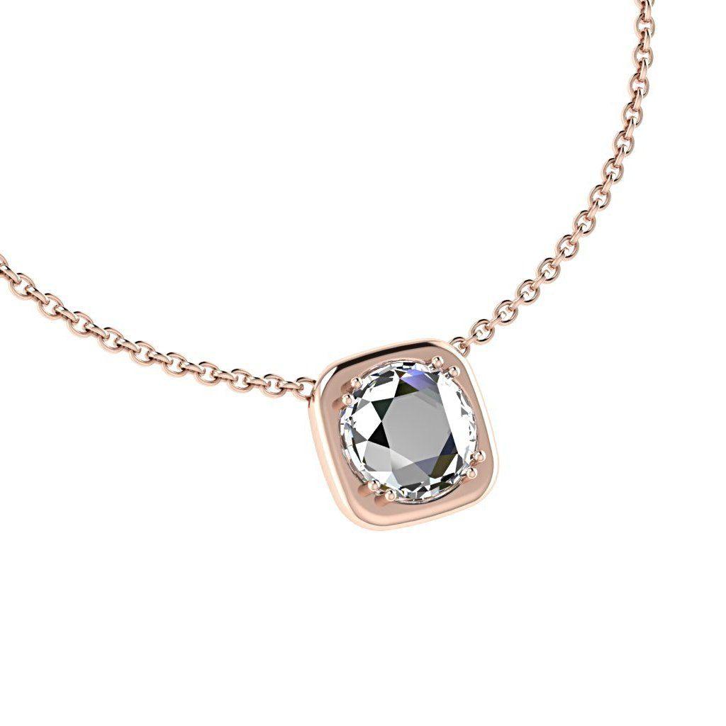 Rose Cut Diamond Pendant 18K Gold (2 ct. tw.) - Thenetjeweler