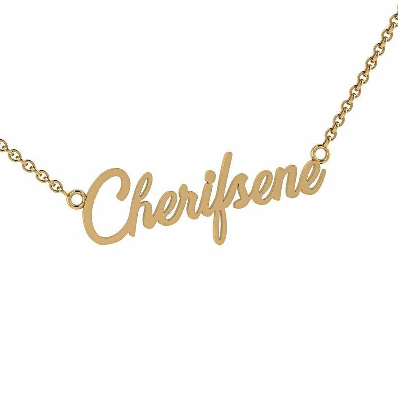 Personalized Name Necklace Cherifsene 14K Gold - Thenetjeweler