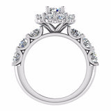 Oval Halo Diamond Ring and Eternity Set 18K Gold - Thenetjeweler