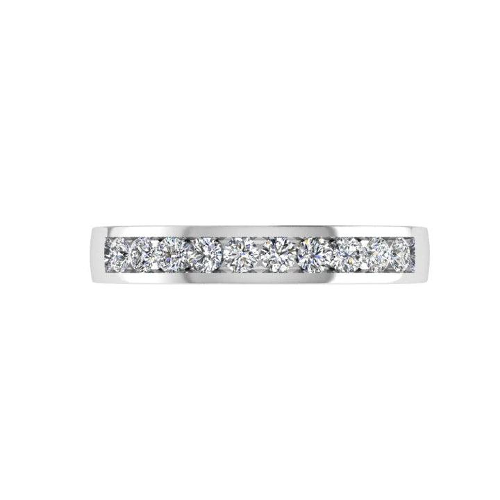 Channel Set Diamond Half Eternity Ring (0.30 ct. tw) - Thenetjeweler