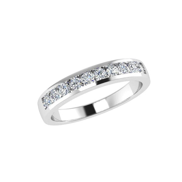 Channel Set Diamond Half Eternity Ring (0.30 ct. tw) - Thenetjeweler