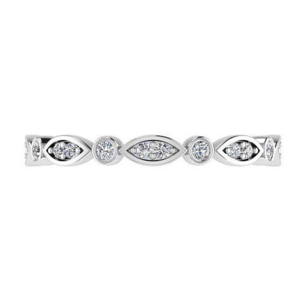 Marquise and Dot Diamond Eternity Ring 18K Gold - Thenetjeweler