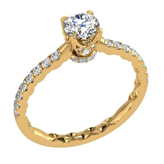 Diamond Crown Engagement Ring Side Stones (0.40 ct. tw) - Thenetjeweler