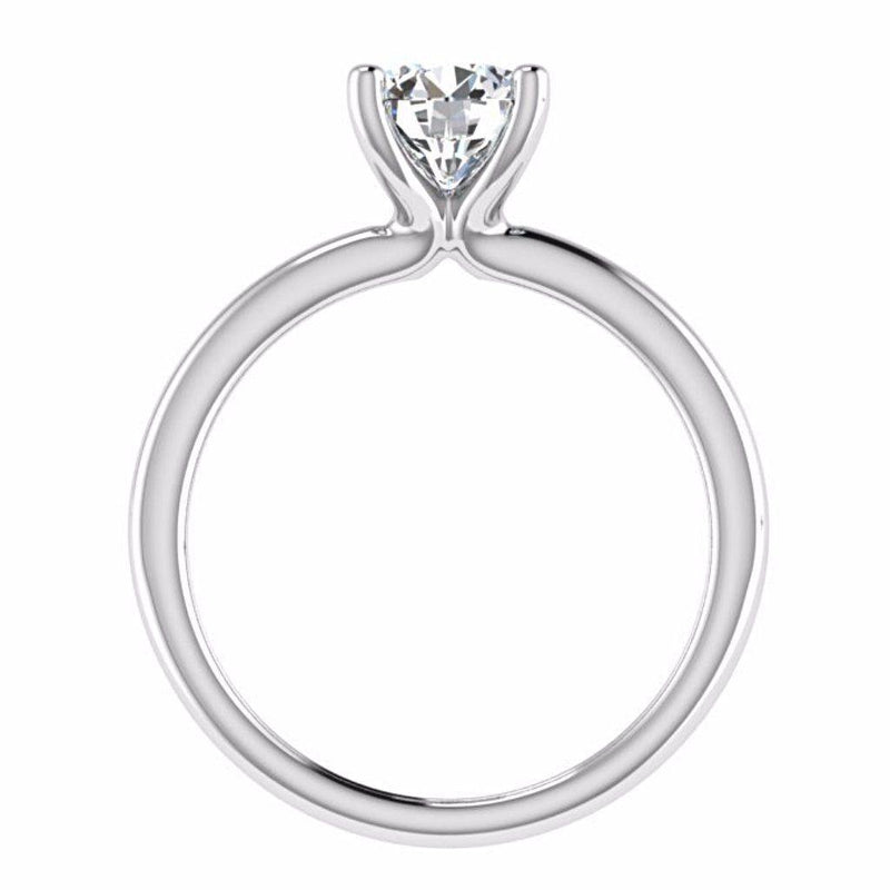 Round Diamond Solitaire Engagement Ring 18K Gold - Thenetjeweler