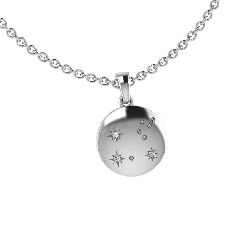Leo Zodiac Constellation Pendant with Diamonds 10K Gold - Thenetjeweler
