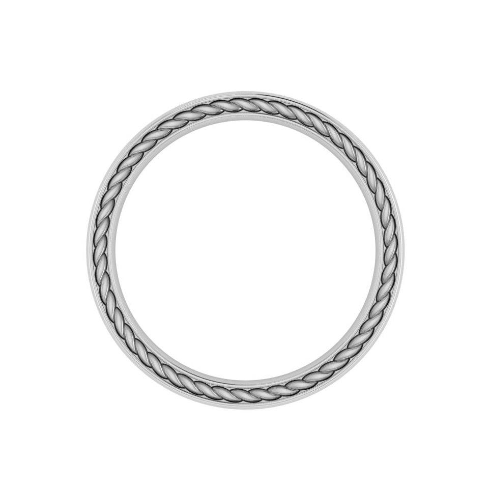 Rope Edge Men's Wedding Band 18K Gold (7 mm) - Thenetjeweler