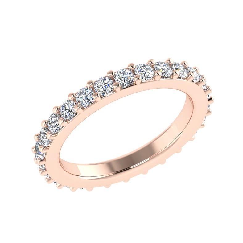 Round Diamond Eternity Band Ring 18K Gold (1.10 ct. tw.) - Thenetjeweler